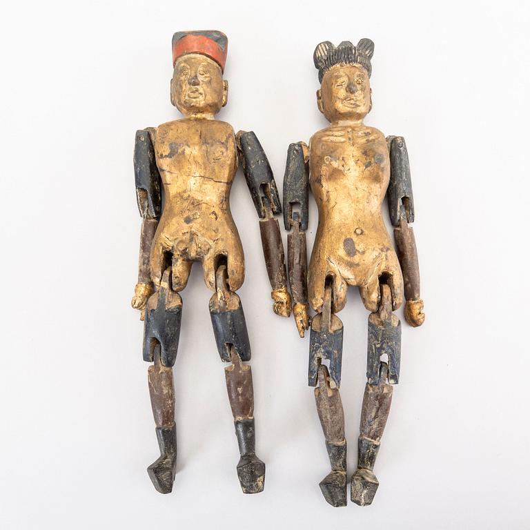 Fertility dolls, 2 pcs, wood, China, early 20th century.