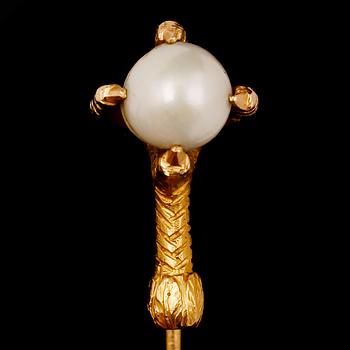 KRAVATTNÅL, 18 k guld, tidigt 1900-tal.