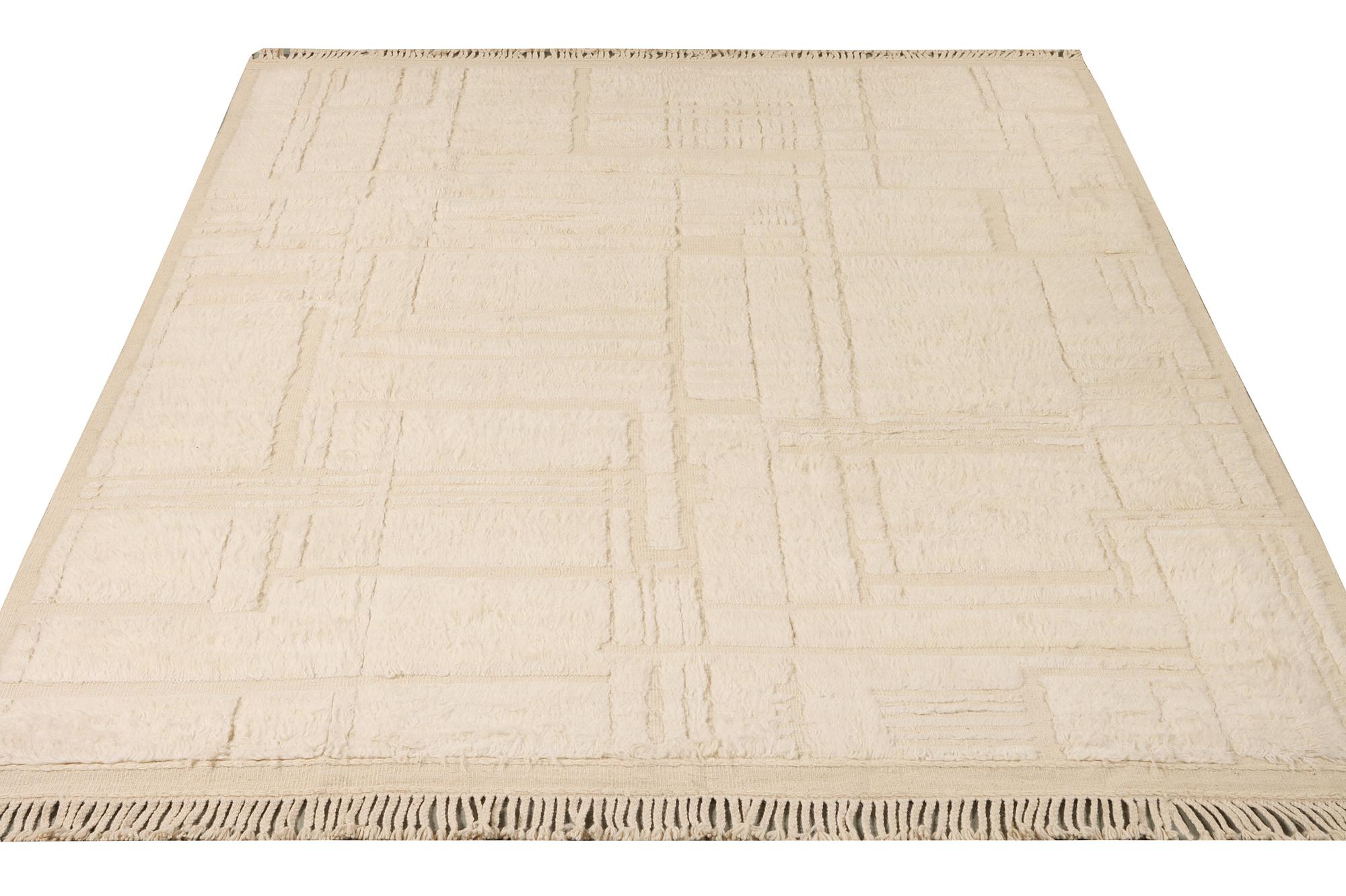 A relief-cut Moroccan carpet, c. 321 x 251 cm.