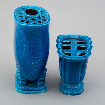 Two mid 20th century stoneware vases by Gunnar Nylund, Rörstrand.