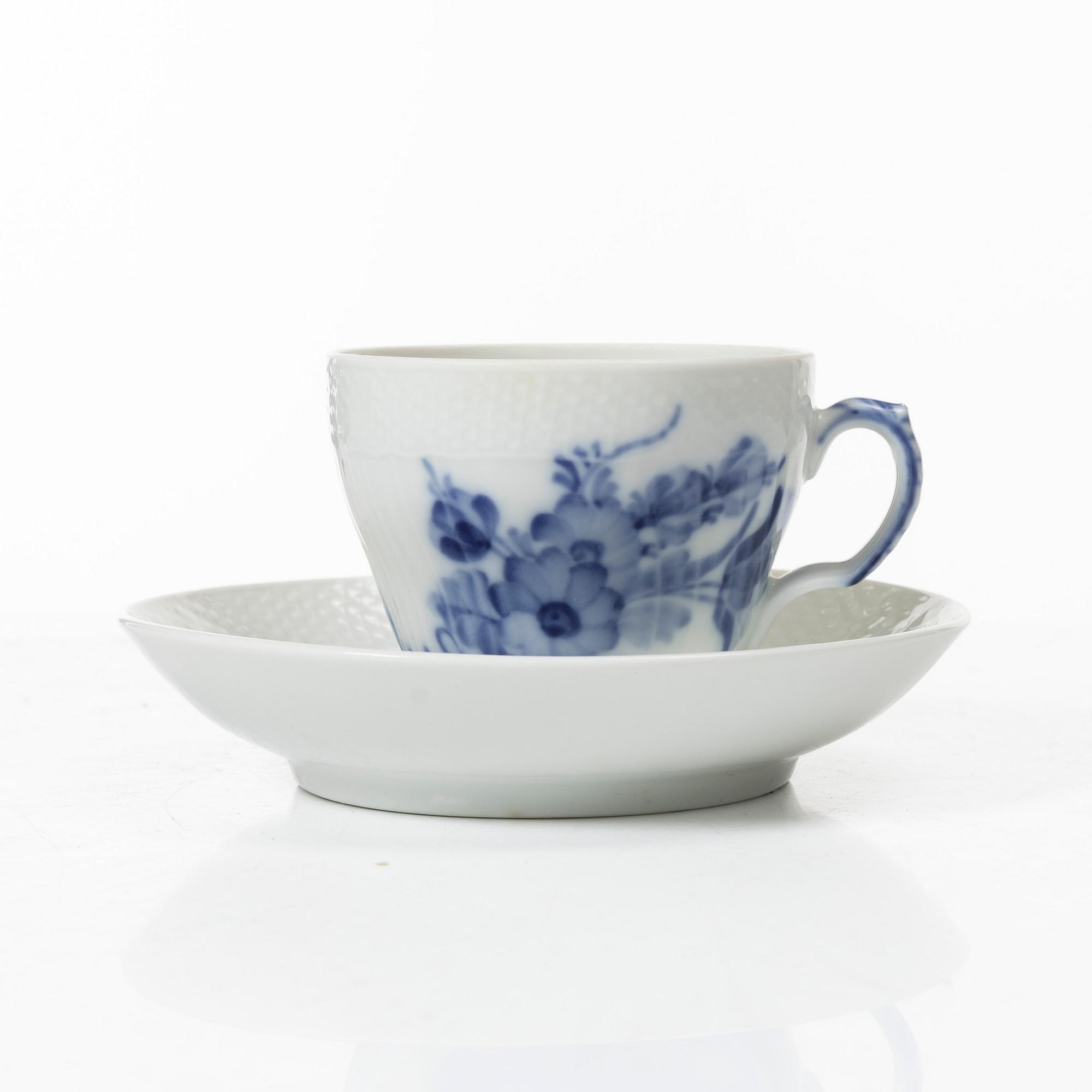 Royal Copenhagen, A 32-piece porcelain "Blue Flower" coffee service, Royal Copenhagen, Denmark.