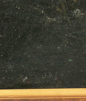 OKÄND KONSTNÄR, olja på duk, otydligt signerad, 1700-tal.