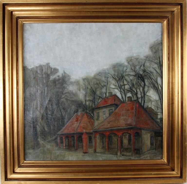 OKÄND KONSTNÄR, olja på duk, dat 1895, enl uppgift Svend Hammershöj.