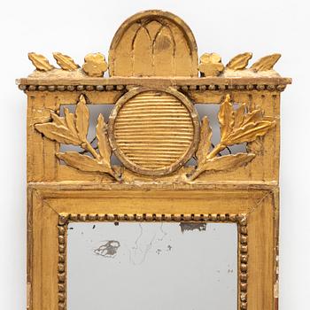 A Gustavian mirror, late 18th Century.