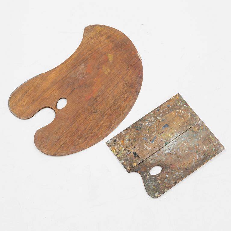 Birger Simonssons friluftsstaffli, paletter & målarlådor.