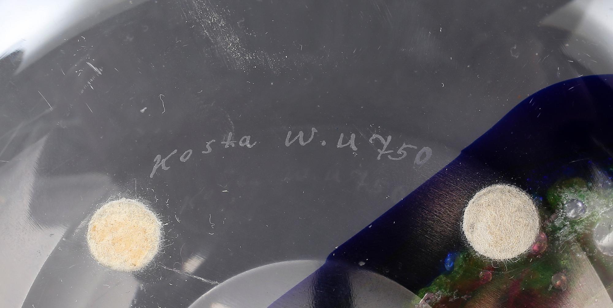 SKÅL, glas. Ann och Göran Wärff, Kosta, unik. 1970-tal.