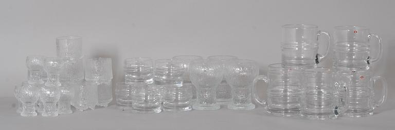 GLAS- och MATSERVIS, 66 delar. Glas. Iittala.