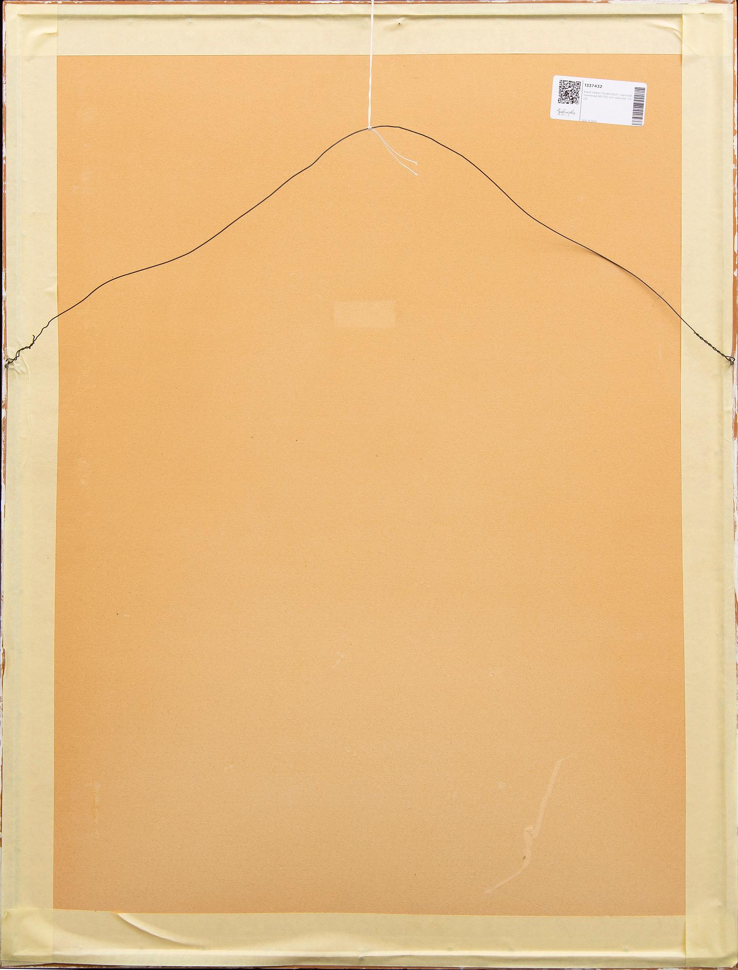 Karel Appel, färglitografi, signerad, numrerad 80/150 och daterad -72.