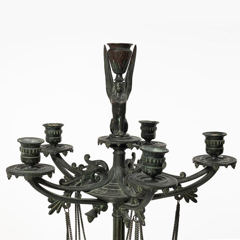 A pair of candelabras, late 19th century.