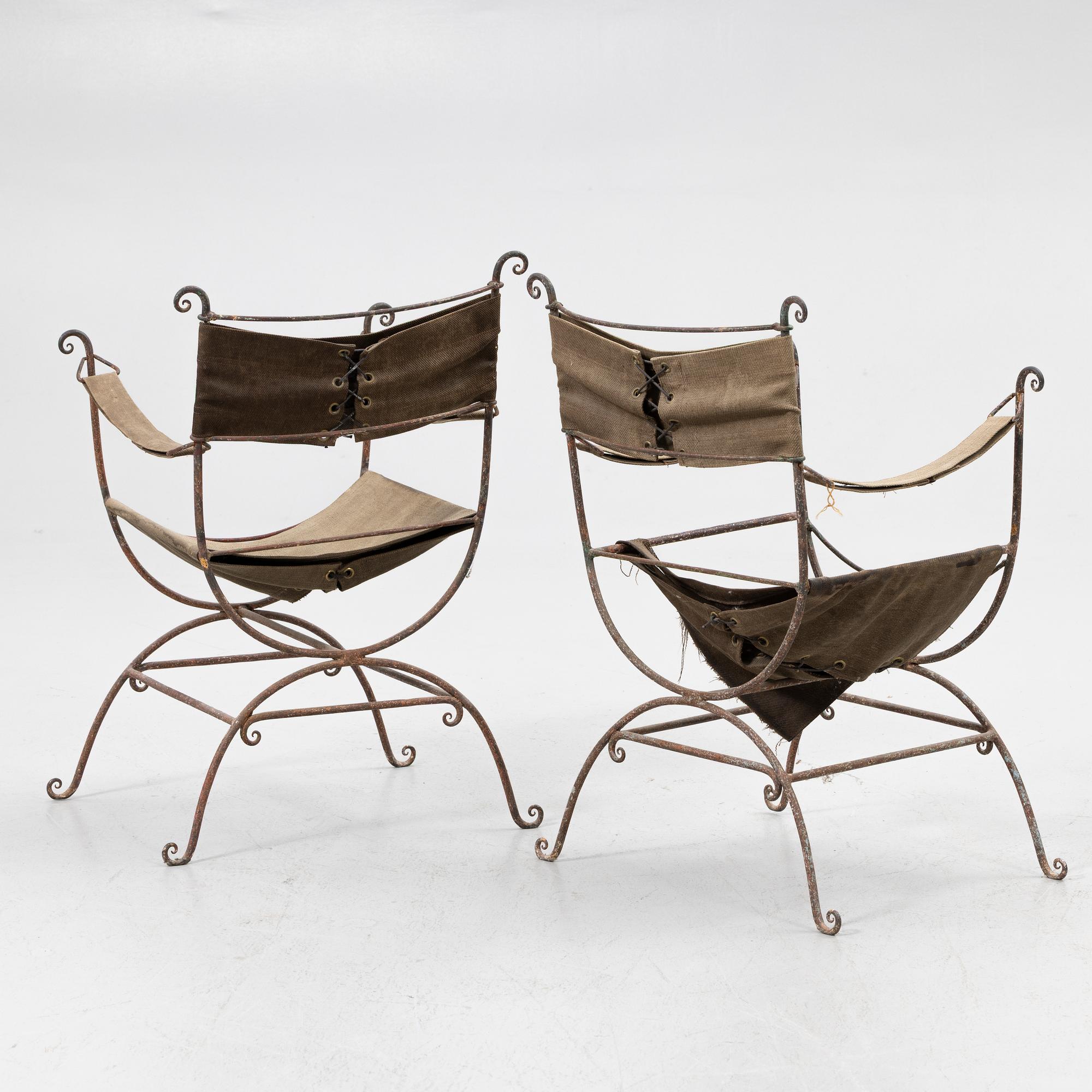 Armchairs, a pair, 20th century.