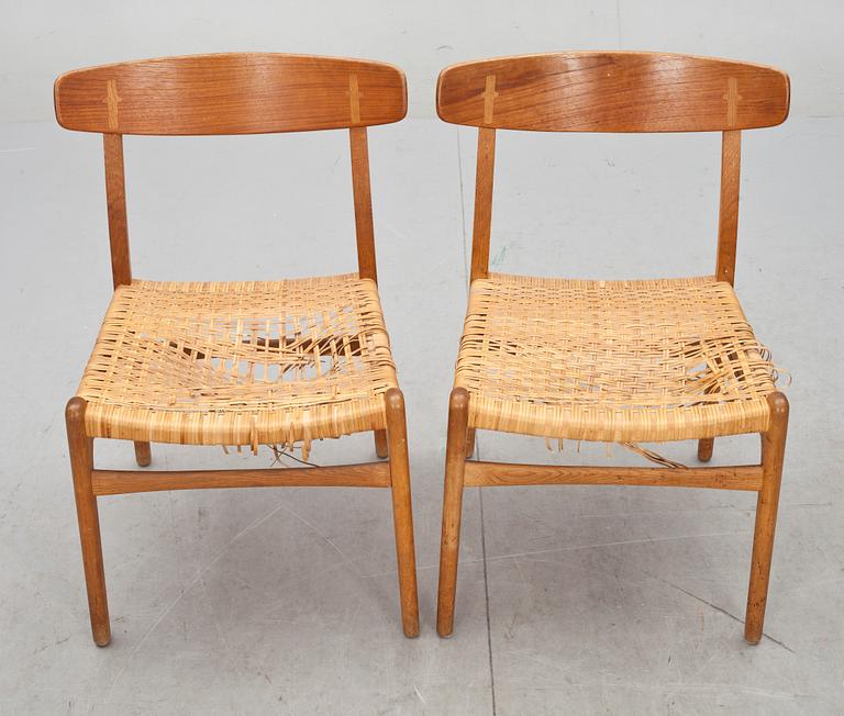 STOLAR, 4 st, "CH-23", Hans J. Wegner, Carl Hansen & søn, Danmark.