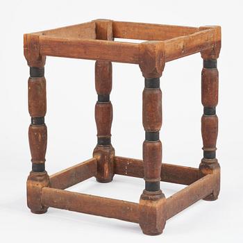 A Swedish baroque table base, circa 1700.