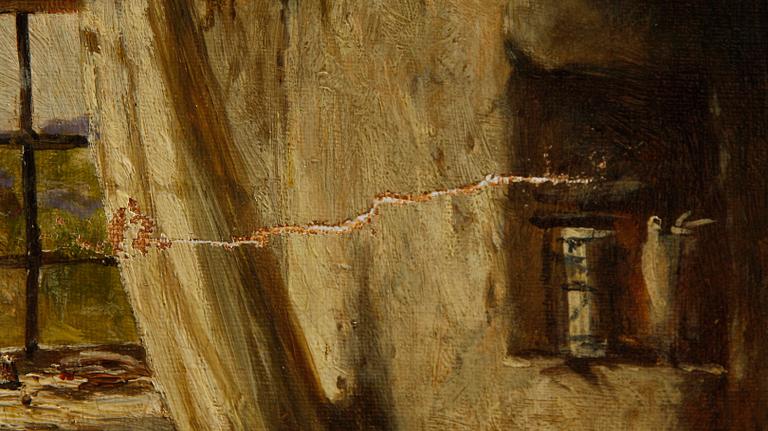 JOSEPH MOSELEY BARBER, olja på duk, sign.