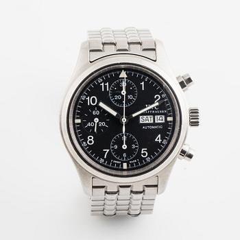 IWC, Schaffhausen, Pilot, Fliegerchronograph (T Swiss Made T), chronograph, wristwatch, 39 mm.