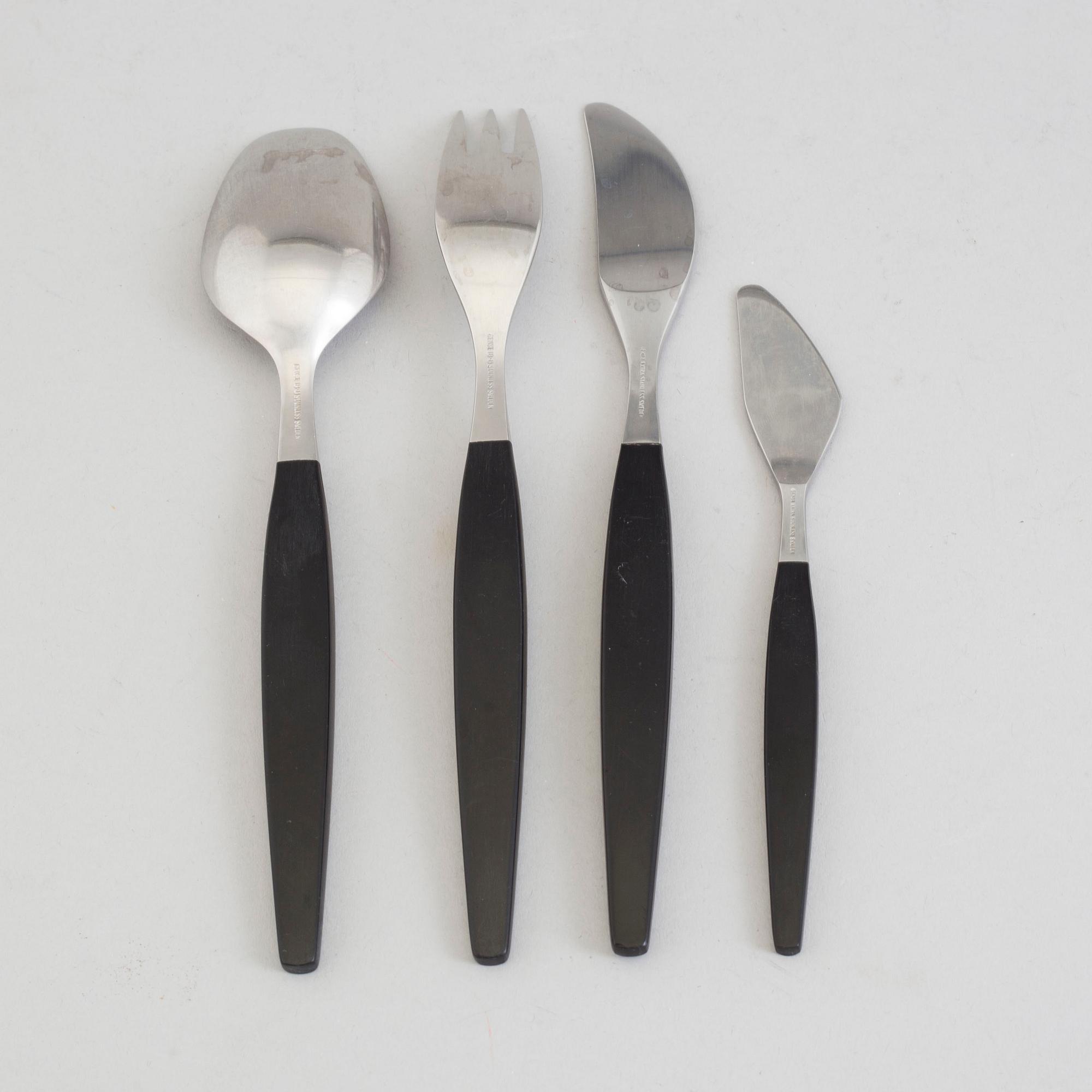 FOLKE ARSTRÖM, a 19 pcs stainless steel piece cutlery set from Gense, Eskilstuna.