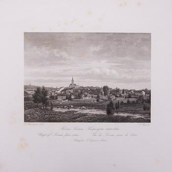 PARTI GRAVYRER, 14 st, stålstick, "En resa i Finland", A. Weger, 1870-tal.