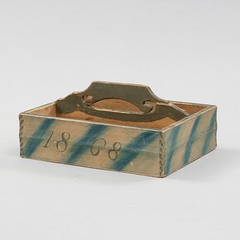 a swedish wood box dated 1868.