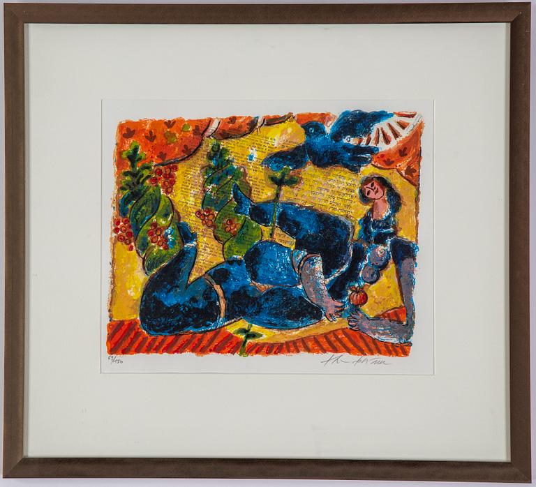 Theo Tobiasse, lithographs in colours, signed 69/150.