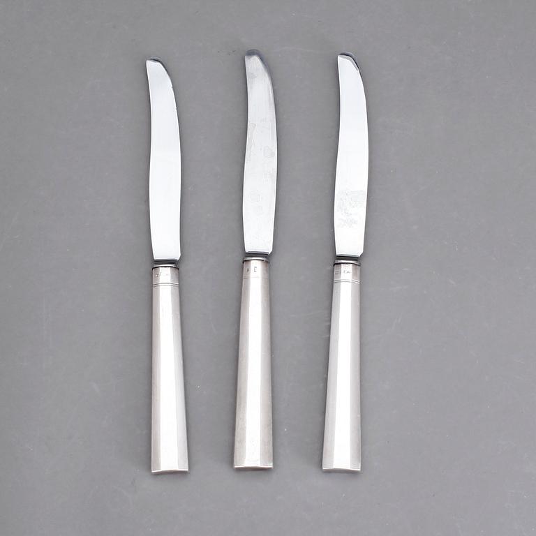 KNIVAR, 15st, silver, Carl Neuendorff d.ä, Karlskrona, 1845.