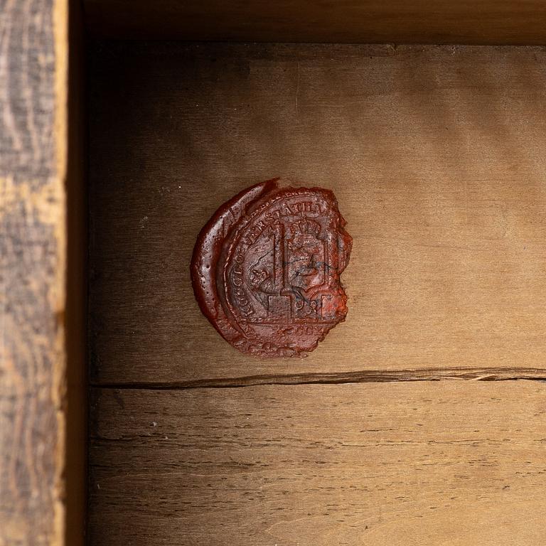 A rococo parquetry cabinet, Stockholm, later part 18th century.