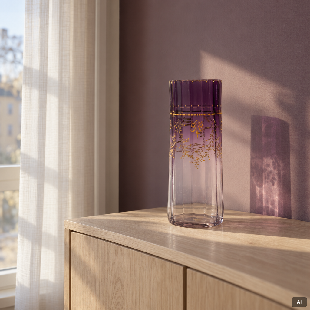 A glass vase, Moser, Karlsbad, circa 1900.
