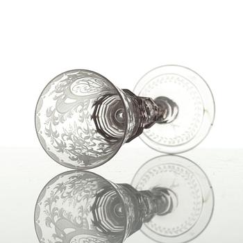 POKALGLAS. England, 1700-tal.