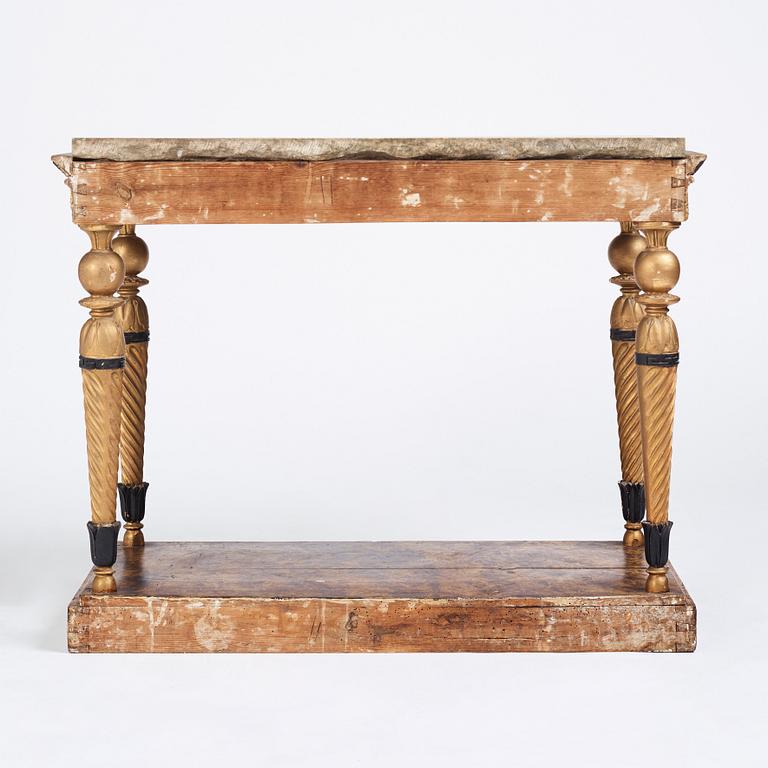 A late Gustavian console table, early 19th Century.