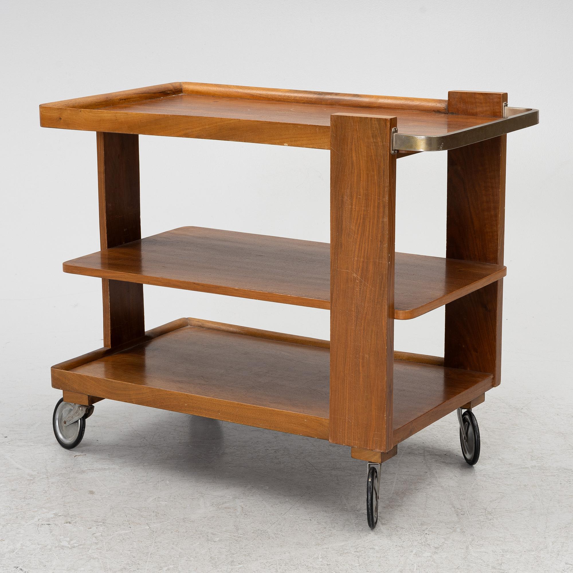 Serveringsvagn, funkis, 1930-/40-tal.