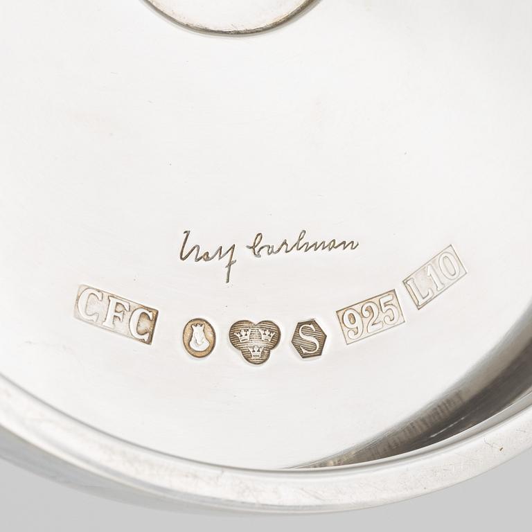 Rolf Carlman, ljusstakar, ett par, silver, CF Carlman, Stockholm 1985.