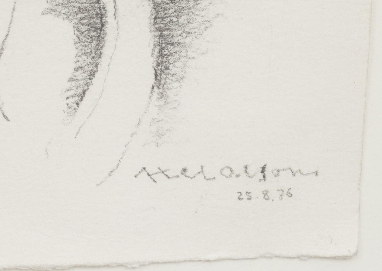 AXEL OLSON, teckning. Signerad och daterad 76.