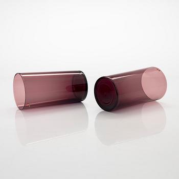 Timo Sarpaneva, dricksglas, 6 st, samt tillbringare, i-serien, Iittala tidigt 1960-tal.