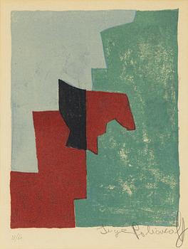 Serge Poliakoff, "Composition rouge, verte et bleue".