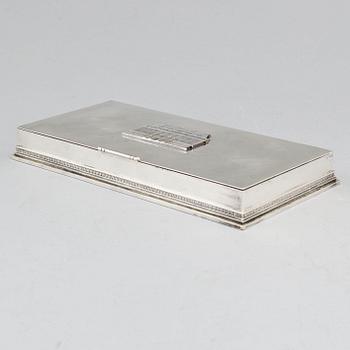 An Atelier Borgila silver box, Stockholm, 1952.