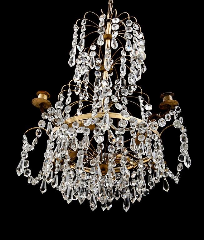 LJUSKRONA, gustaviansk stil, 1900-talets mitt. Höjd 62 cm.