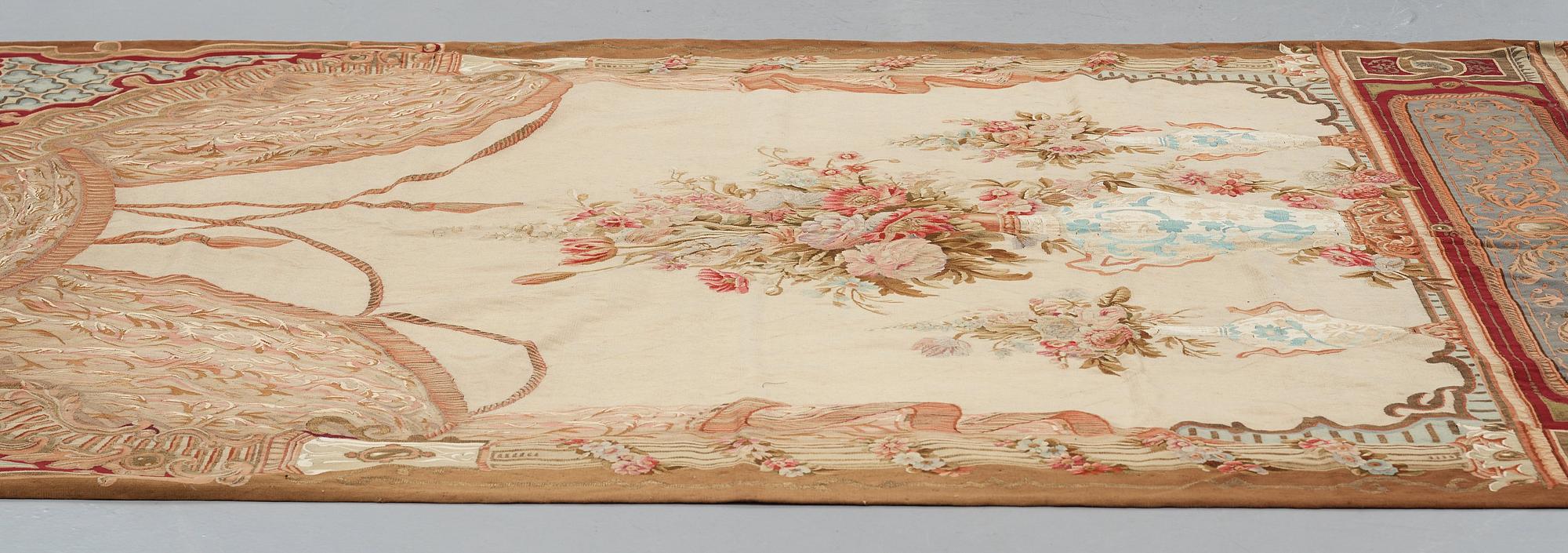 A TAPESTRY, "A Palace interior", ca 314,5 x 185,5-186,5 cm, Aubusson probably, second half of the 19th century.