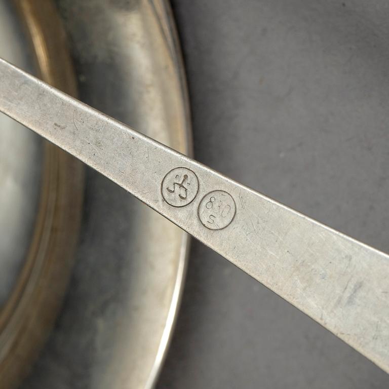 PARTI SILVER, 44 delar, bland annat MGAB, Lidköping, 1959-1967. Total vikt 1152 g.