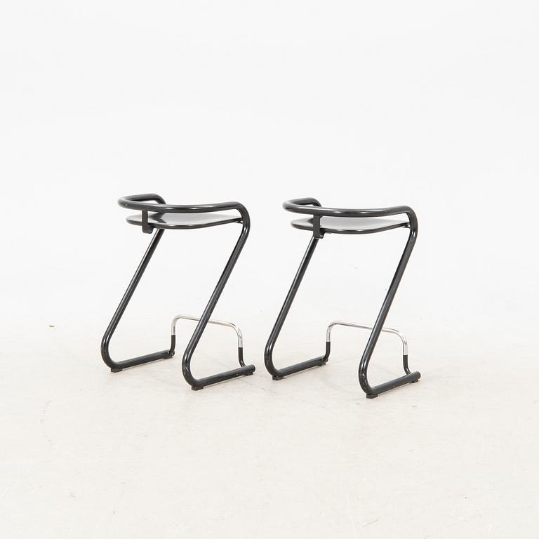 A pair of model S70-3 barstool by Börge Lindau & Bo Lindekrantz for Lammhults, 1994.
