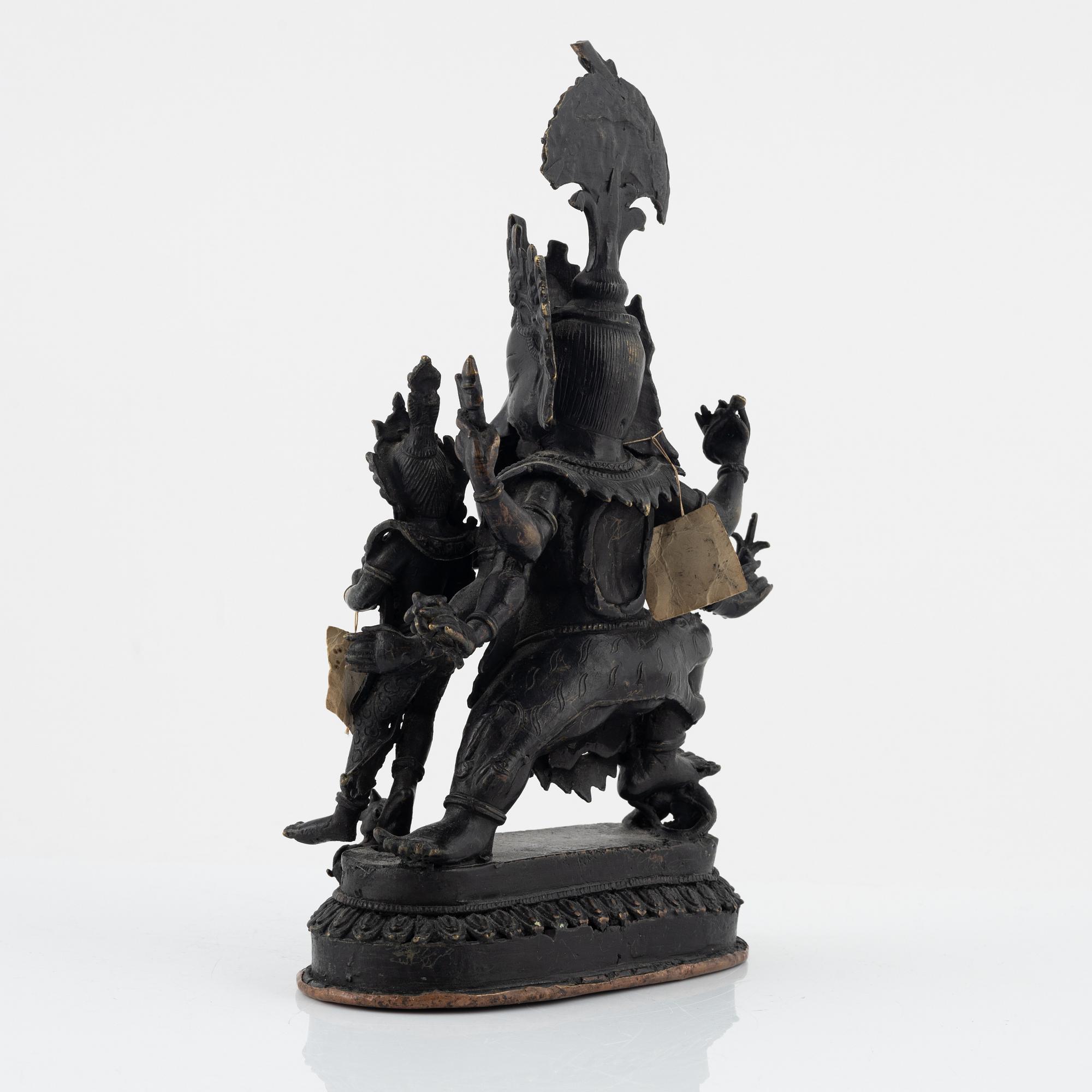 Ganesha, brons. Nepal, 1900-tal.