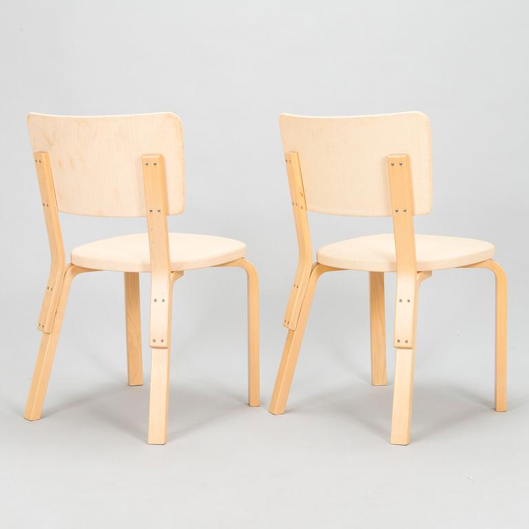 Alvar Aalto, stolar, 4 st, modell 63, Artek, 1900-talets slut.