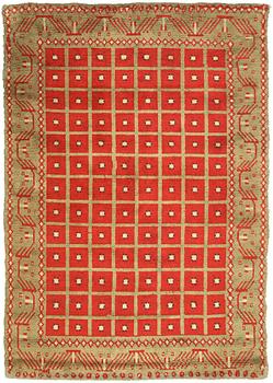1718. RYA. Knotted pile. 187 x 142 cm. Finland, the first half of the 19th century.