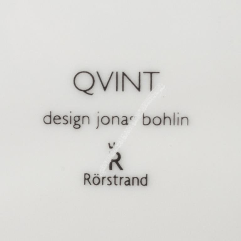 JONAS BOHLIN, Servis, ca 47 delar, "Qvint" Rörstrand 2000-tal porslin.