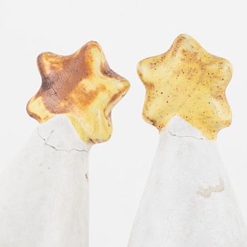 A Lisa Larson seven pieces, stoneware Gustavsberg, Sweden.