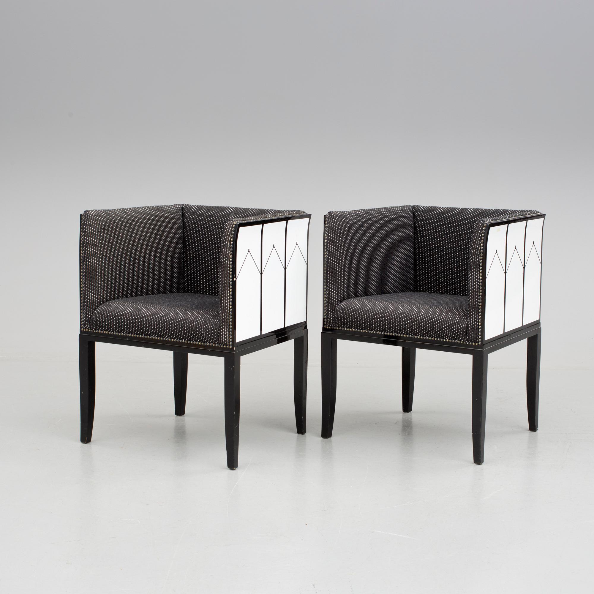 ELIEL SAARINEN, fåtöljer, ett par, "Arm Chair", Adelta Oy, Finland, 1983.