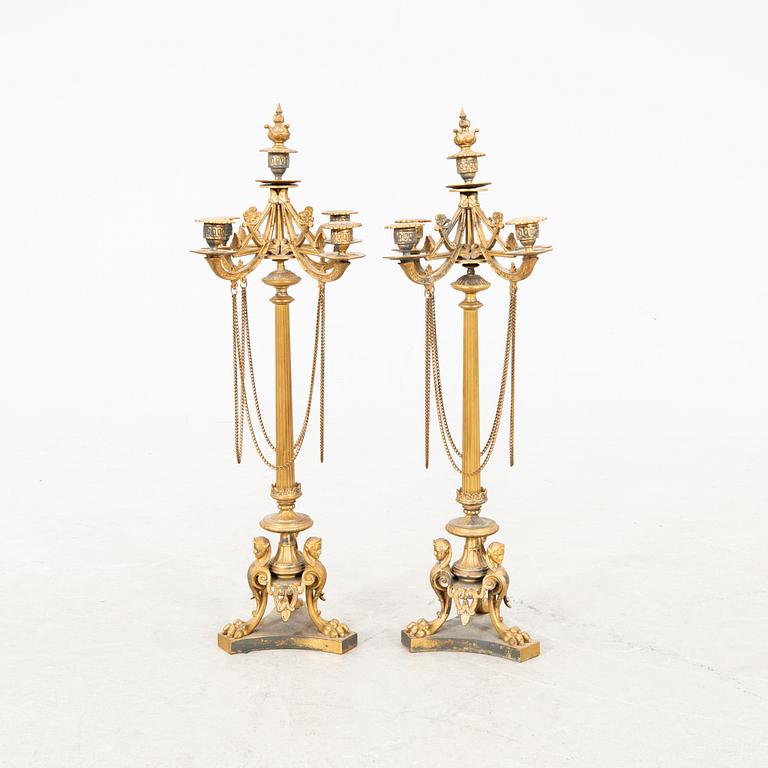 Kandelabrar ett par Empire-stil 1900-talets första hälft.