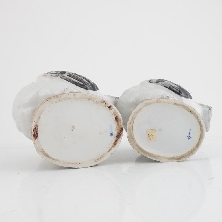 Figuriner, 2 st, porslin, 1800-tal, troligen Tyskland.