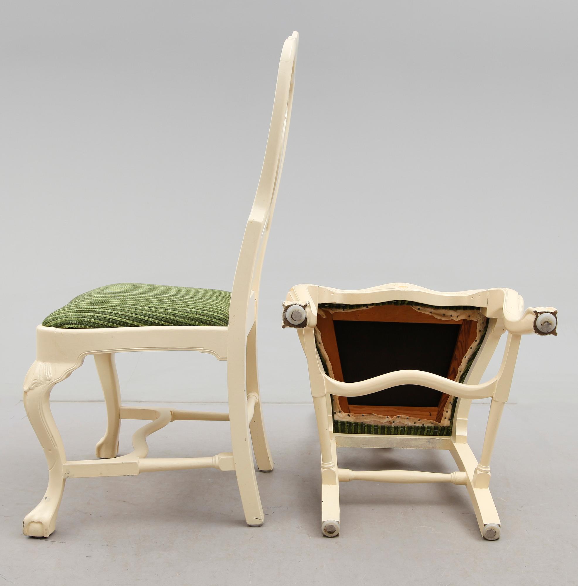 STOLAR, 4 st, barockstil, 1900-talets första hälft.