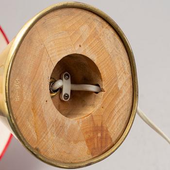 A teak and brass table lamp, Bergboms, 1960's.