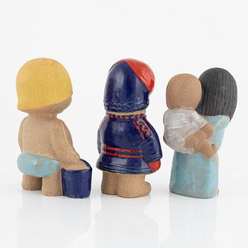 Lisa Larson, five stoneware figurines, Gustavsberg.