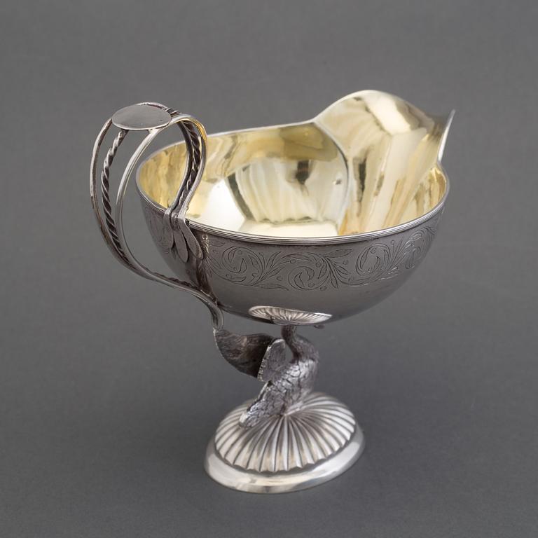 JONAS CARLSTRÖM, såssnipa, silver, Karl Johan, Stockholm (Carlström verksam 1812-25).