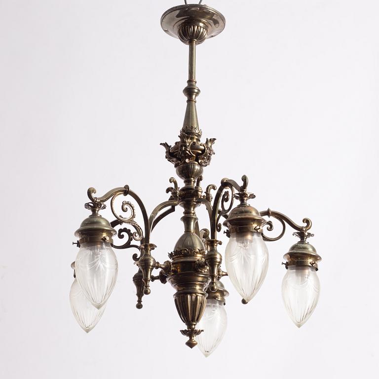 Ceiling lamp, circa 1900.